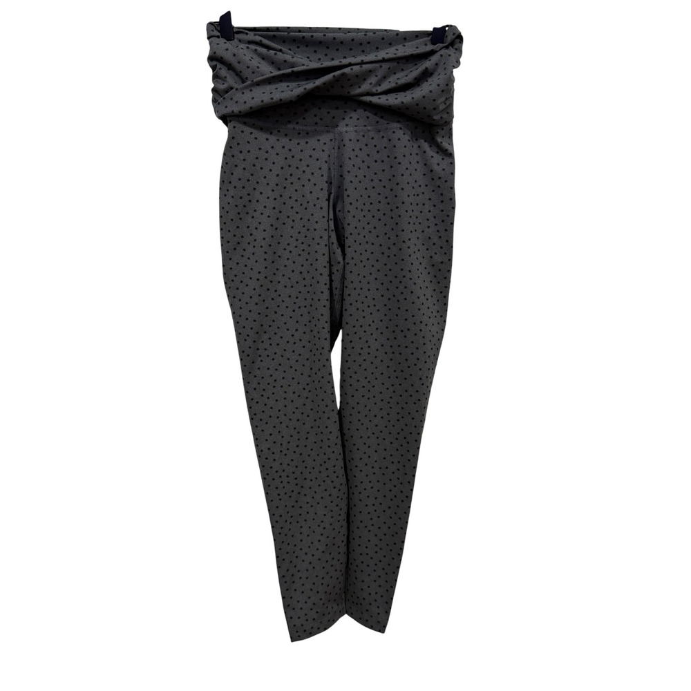 Nike Yoga Dri-FIT High Rise Crossover 7/8 Leggings Grey Polka Dot Medium NEW